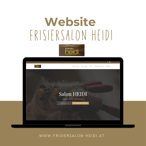 Website des Frisiersalons Heidi