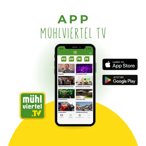 Mühlviertel TV App auf einem Smartphone